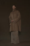 Mutedance 24 Autumn and Winter Loose Scarf Wool Silk Flower Dye Jacket MD-MD24FW28-CELADON MD24FW29